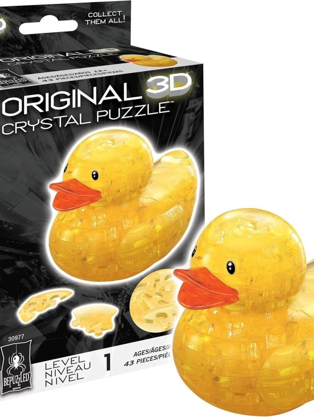 New Sealed Bepuzzled Duck, Original 3D Crystal Puzzle Level 1  #30977